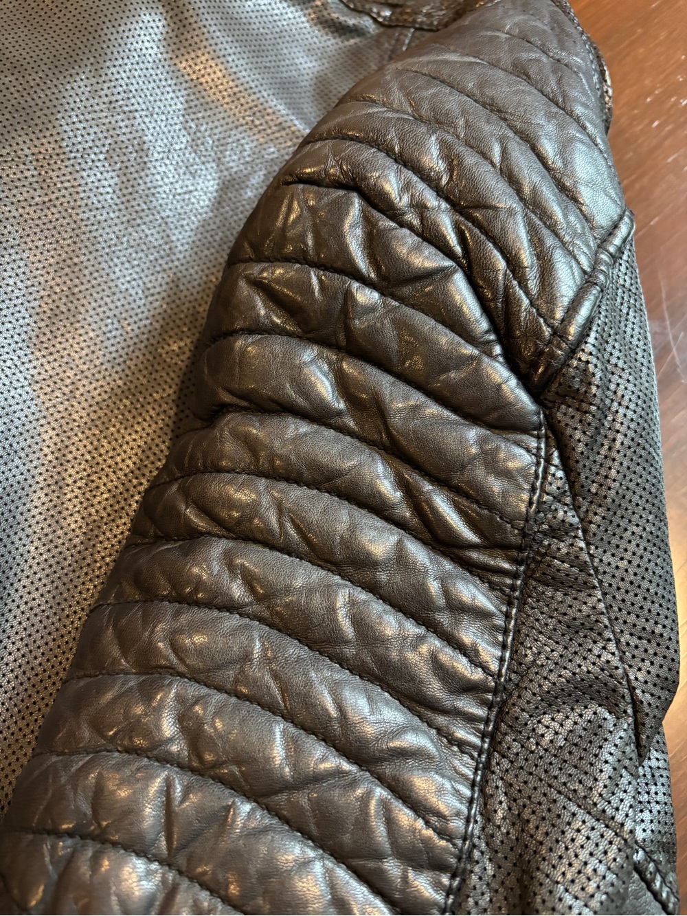 Scotch & Soda Men's Black Leather Motorcycle Jacket - Picture 13 of 14